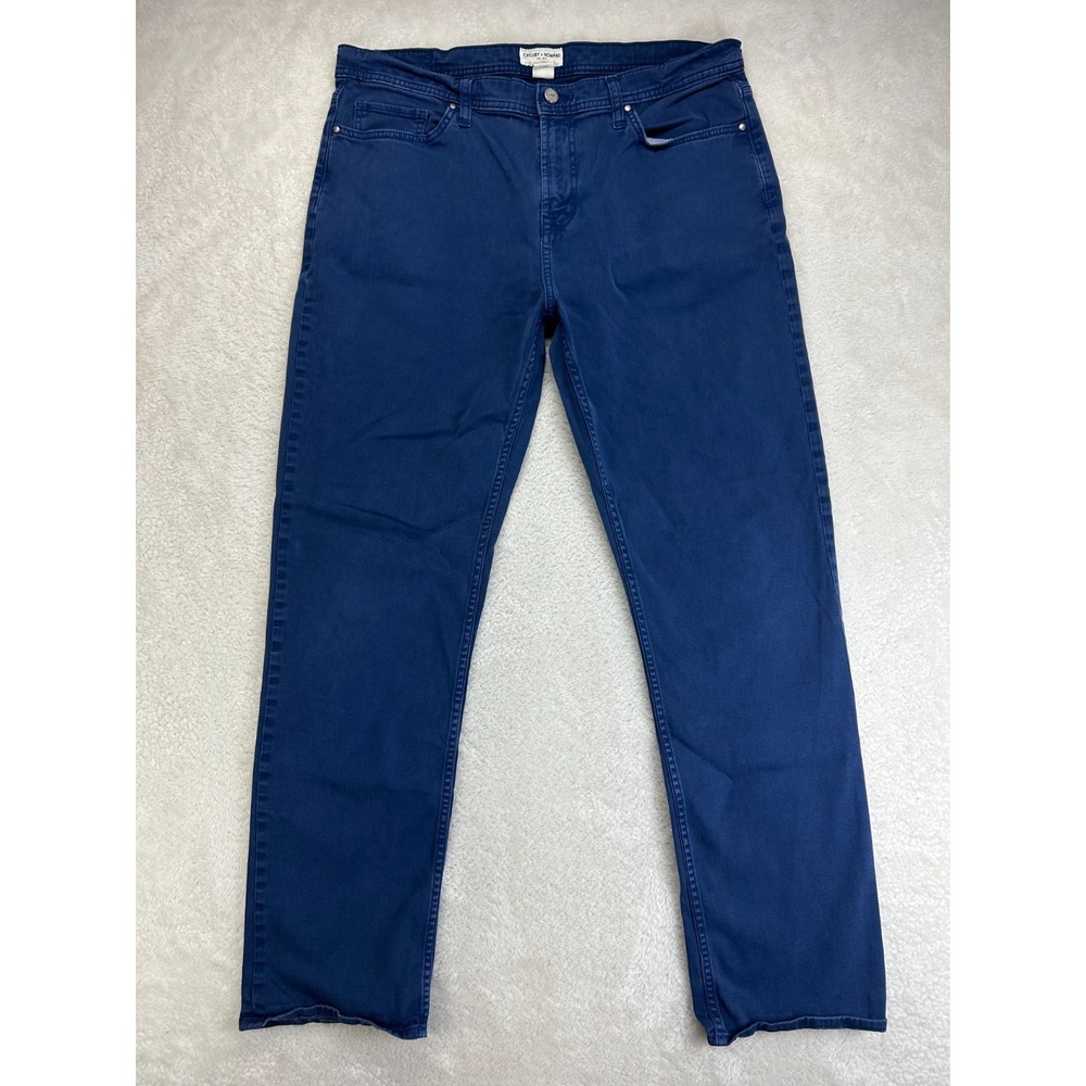 Crosby & Howard Straight Leg Jeans Mens 36x32 Blue Denim Stretch Casual Mid Rise